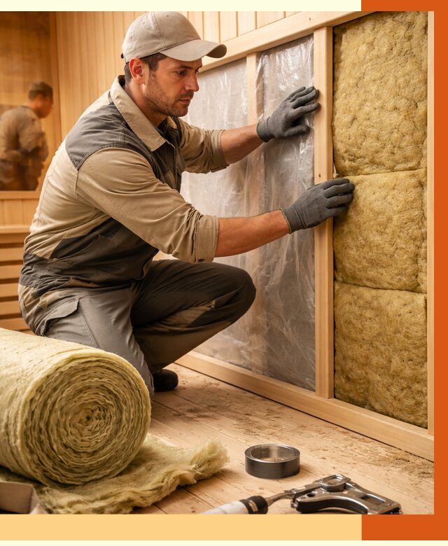 Утепление сауны изнутри в Заинске от 6610 руб. за м2 | ППУ, под ключ — ТепломастерЗнс