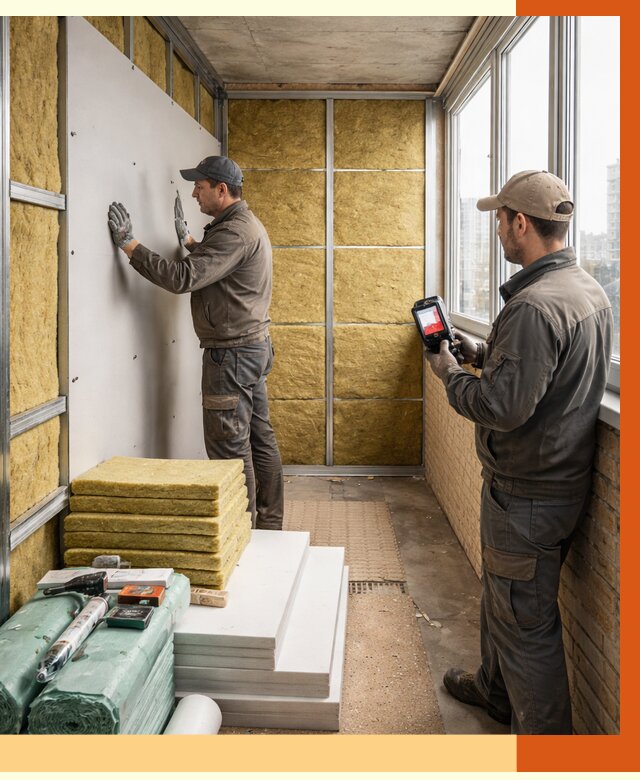 Утепление балкона в Заинске от 4576 руб. под ключ | ТепломастерЗнс