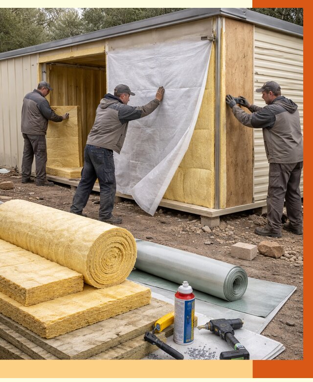 Утепление строительной бытовки в Заинске от 12711 руб. под ключ | ТепломастерЗнс