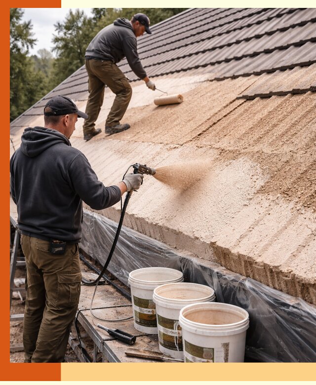 Утепление кровли жидкой пробкой в Заинске для домов и зданий