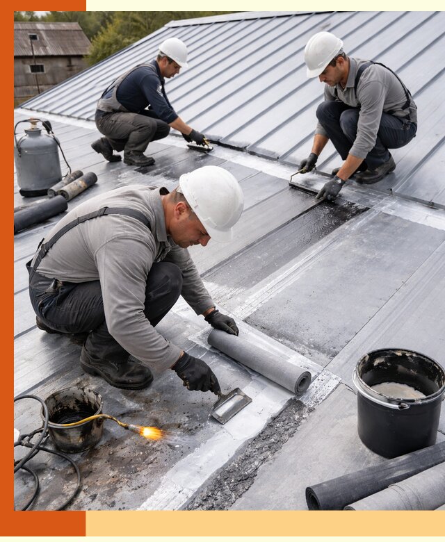 Гидроизоляция металлической кровли с гарантией в Заинске