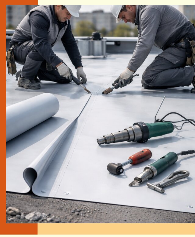 Гидроизоляция мембранной кровли в Заинске: монтаж и ремонт быстро